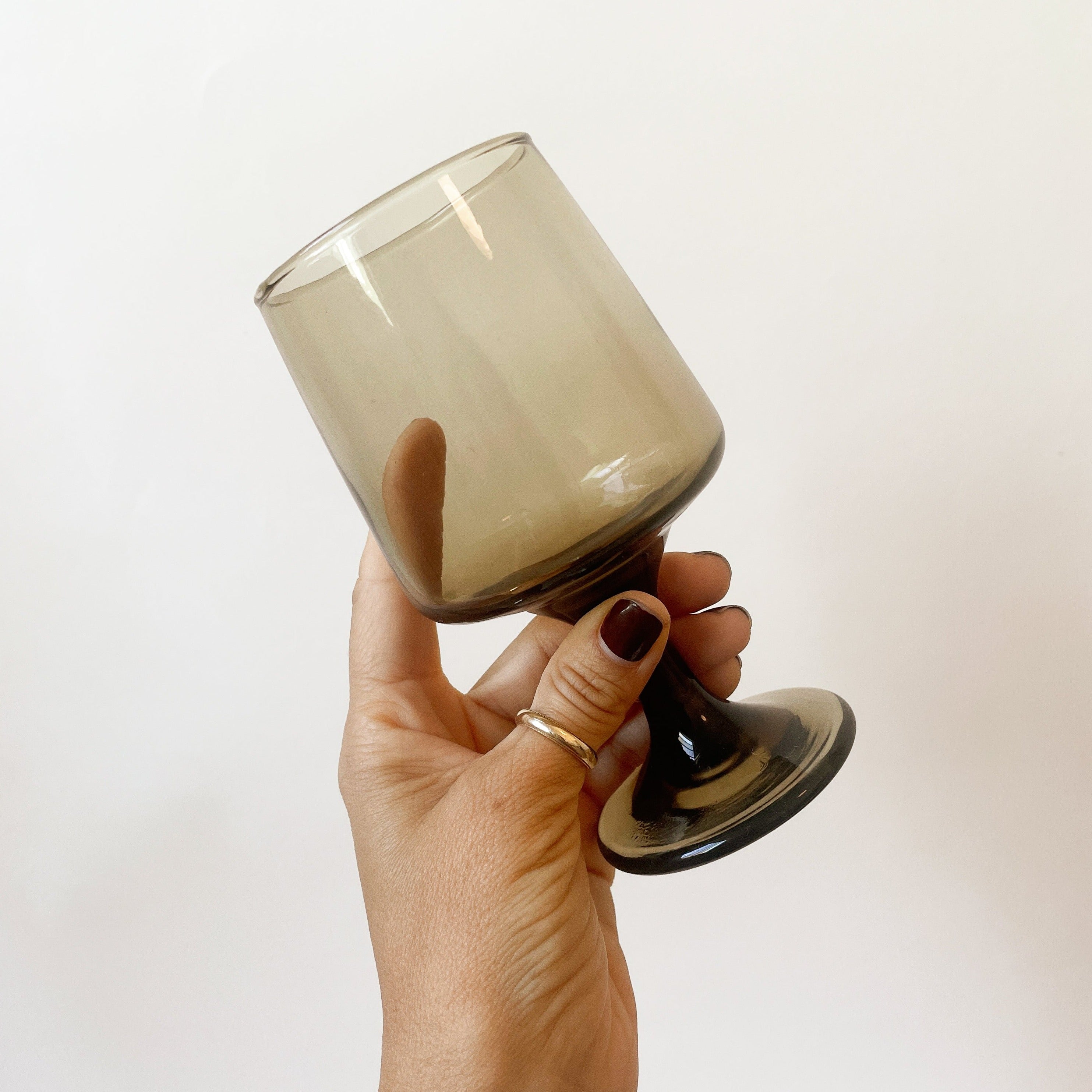 Vintage Brown Wine Glasses