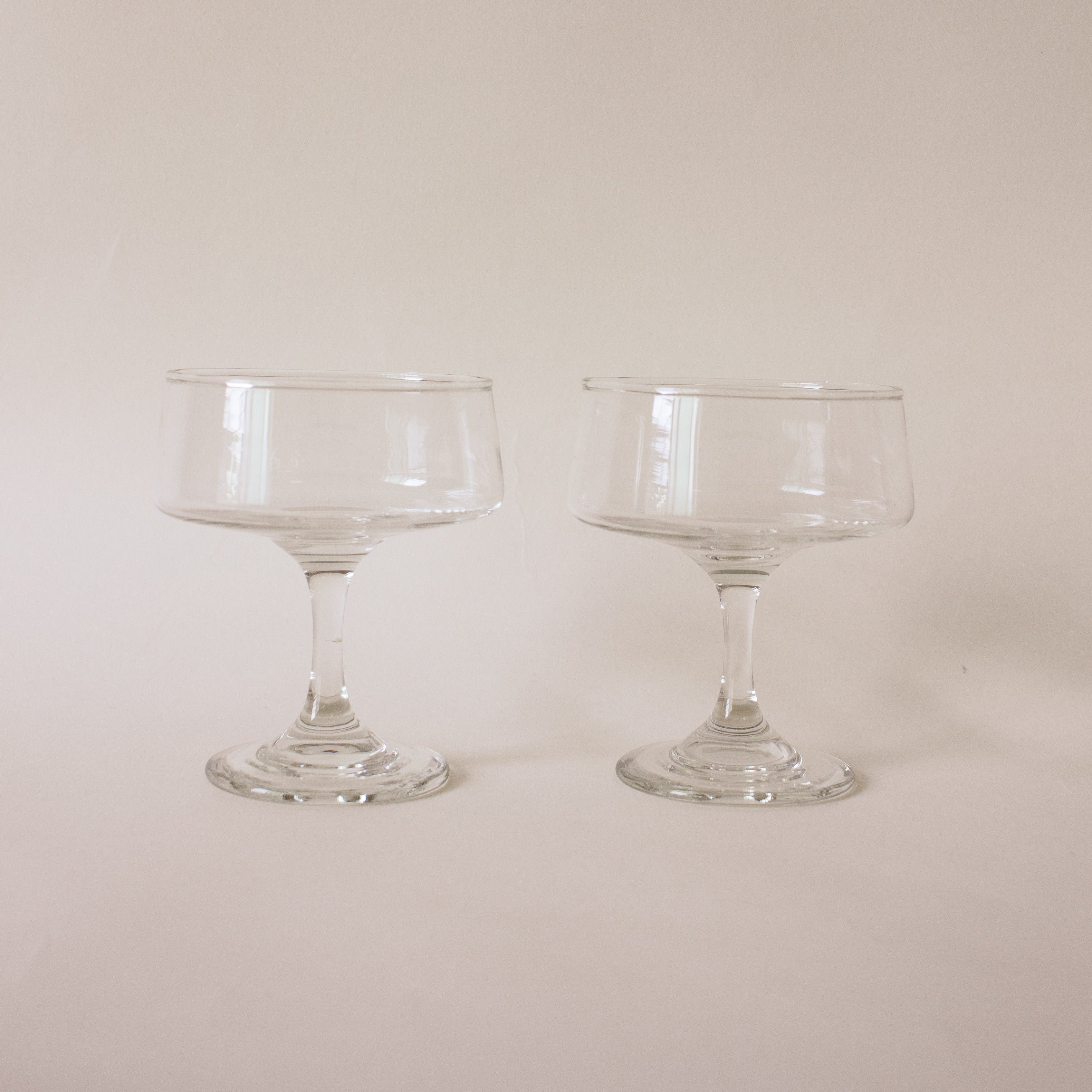 Vintage Short Stem Coupe Glasses