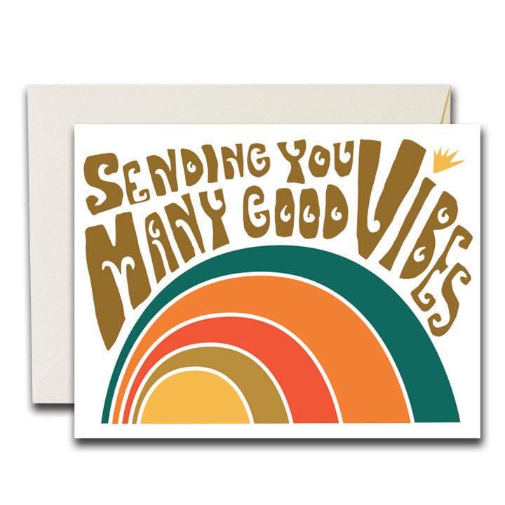 The Rainbow Vision Sending You Many Good Vibes Card