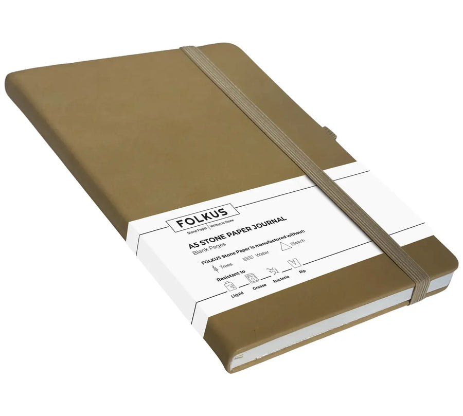 Butterscotch A5 Stone Paper Journal Vegan Leather