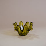 Highbrow Hippie Vintage Green Glass Bowl