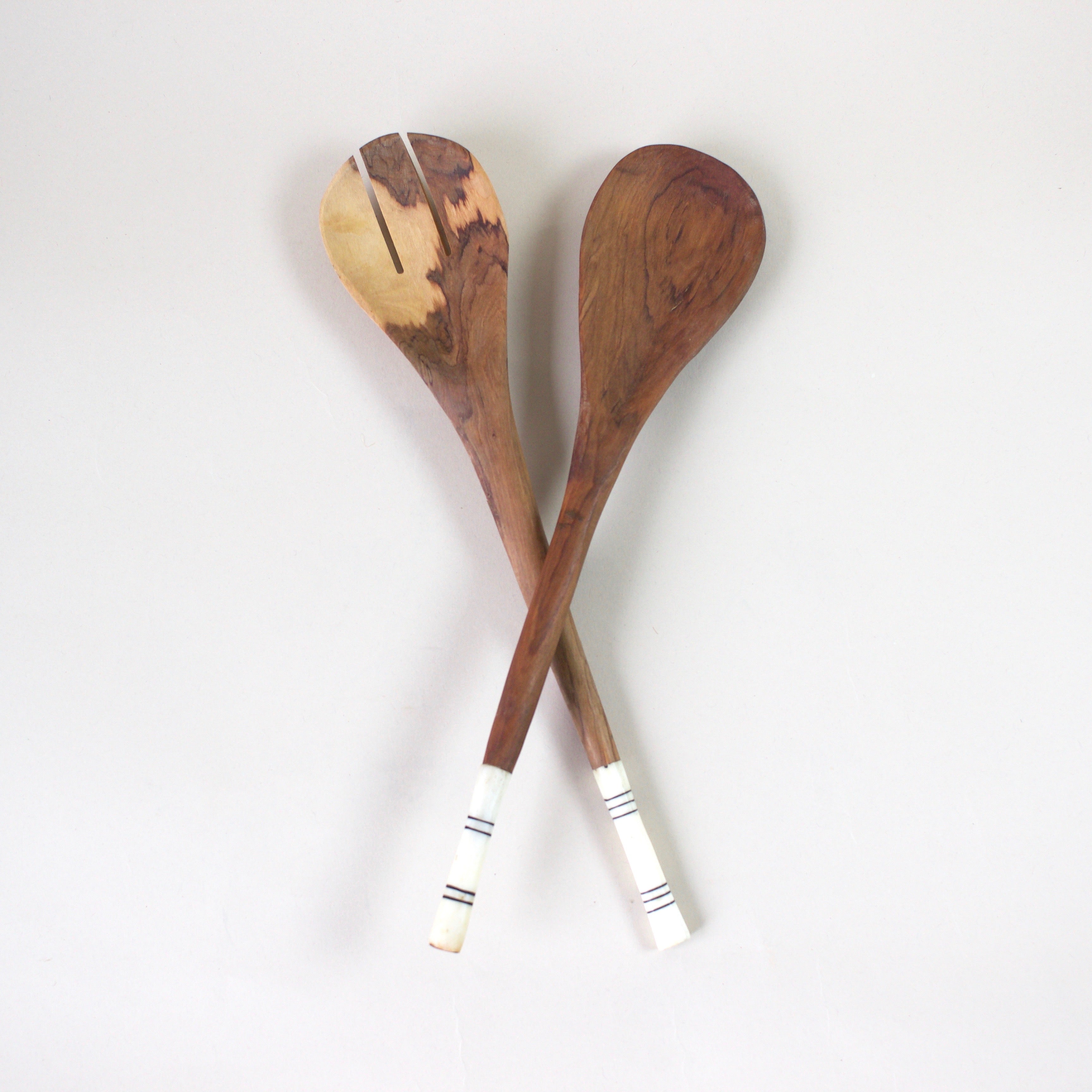 Highbrow Hippie Olive Wood Salad Tongs (2pc set)