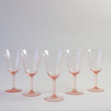 Highbrow Hippie Vintage Pink Martini and Wine Goblet Glasses (Set of 16)