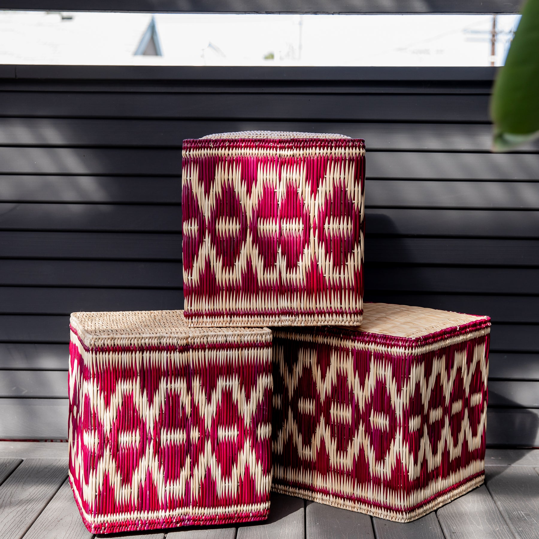 Highbrow Hippie Raffia Ottoman