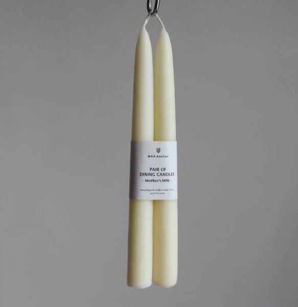 Wax Atelier  Pair of Dining Candles in Mother's Milk